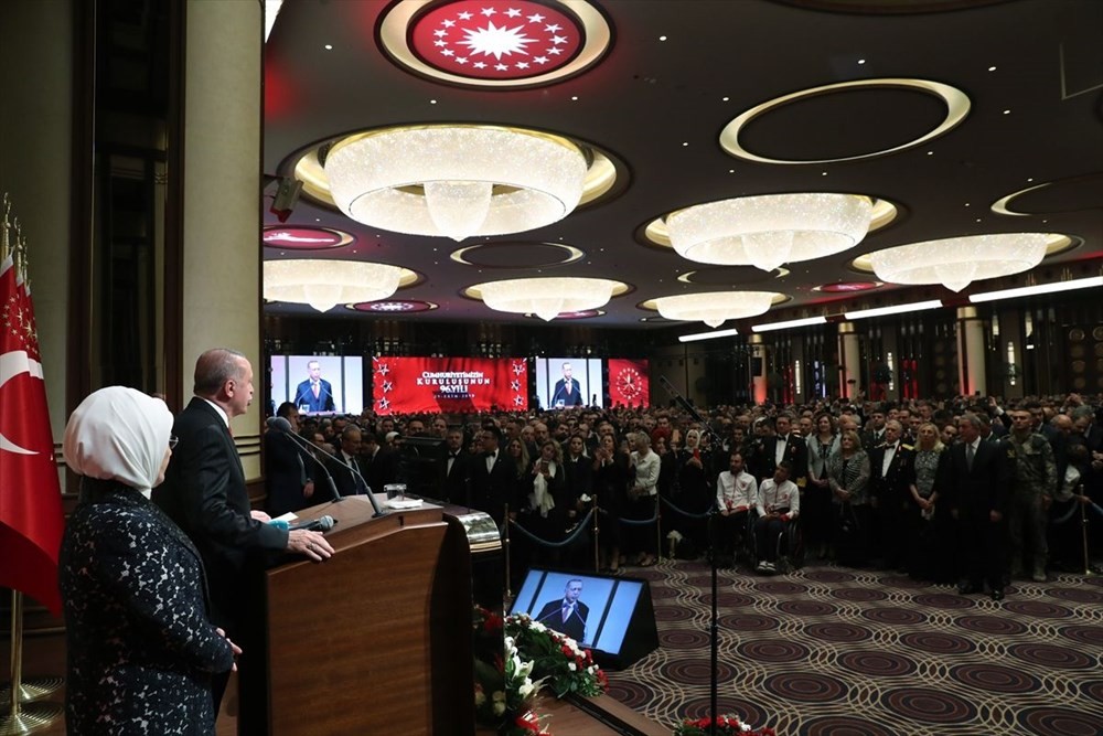 29 Ekim resepsiyonu renkli görüntülere sahne oldu