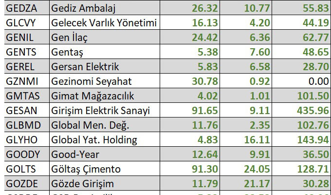 Yılbaşından bu yana en çok kaybettiren hisseler