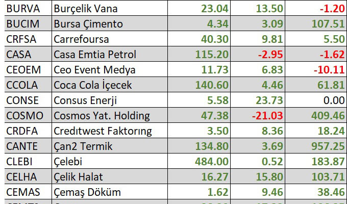 Yılbaşından bu yana en çok kaybettiren hisseler